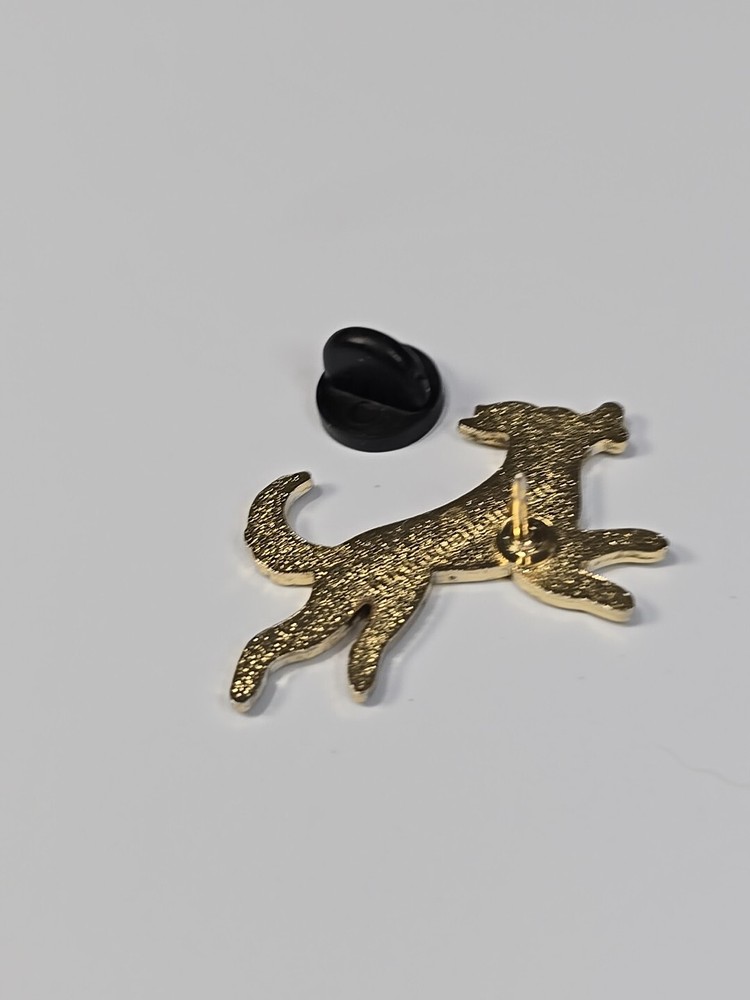 Happy Brown Hound Dog Lapel Pin