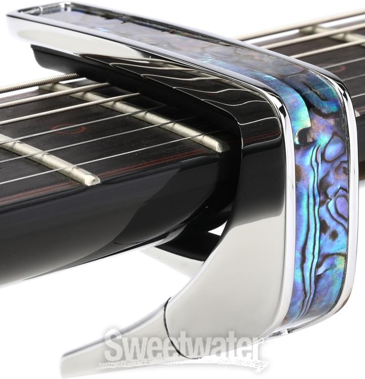 Thalia Shell Collection Capo - Chrome with Blue Abalone