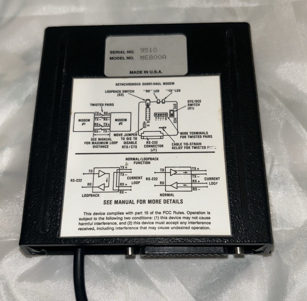 Black Box ME800A Async Short Haul Modem (NOT TESTED)