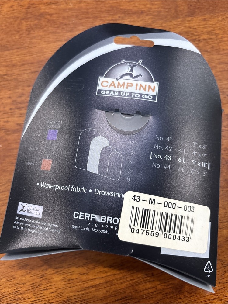 Camp Inn Ditty Bag 6 Liter Drawstring Nylon Accessory Bag