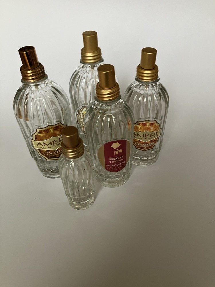 L’Occitaine glass bottles (empty)