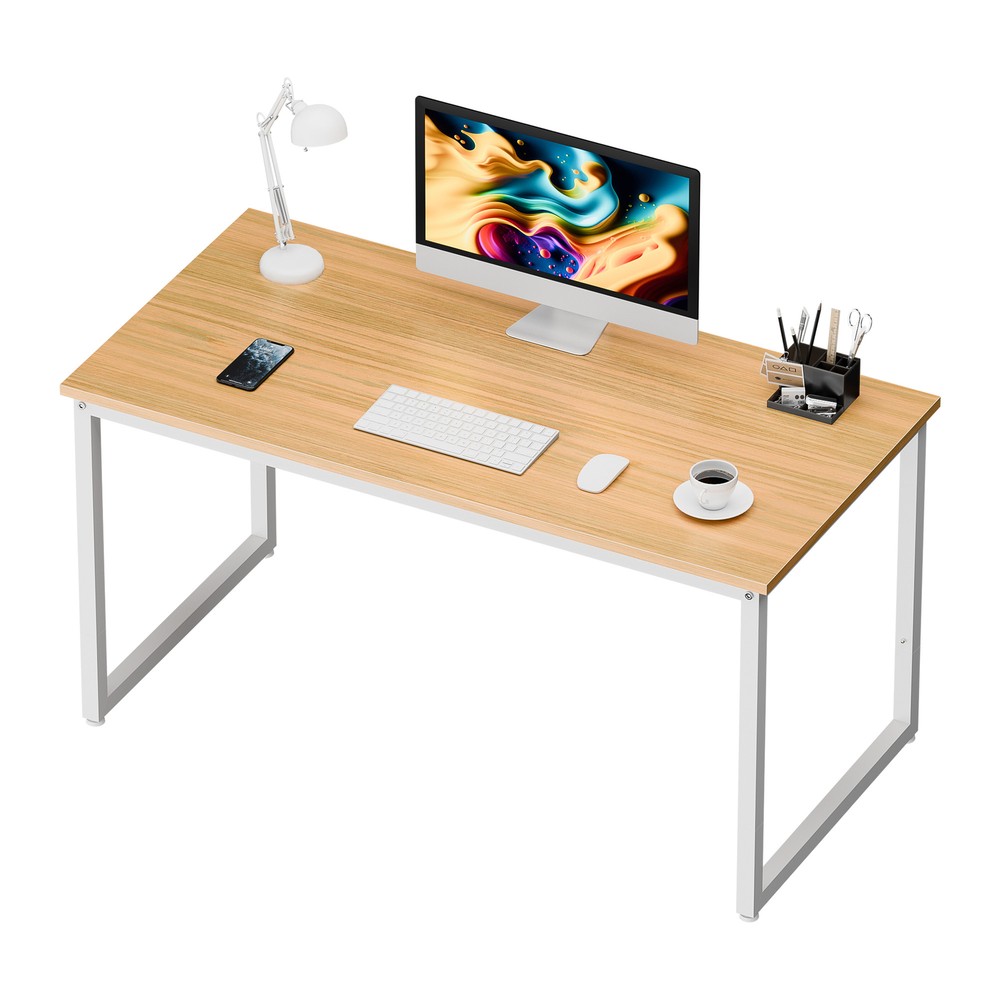 Writing Desk Natural 47" Computer Espresso Style Study Office Desk Corner Table