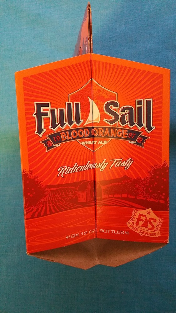FULL SAIL "BLOOD ORANGE WHEAT ALE" EMPTY 6 PACK CARRIER