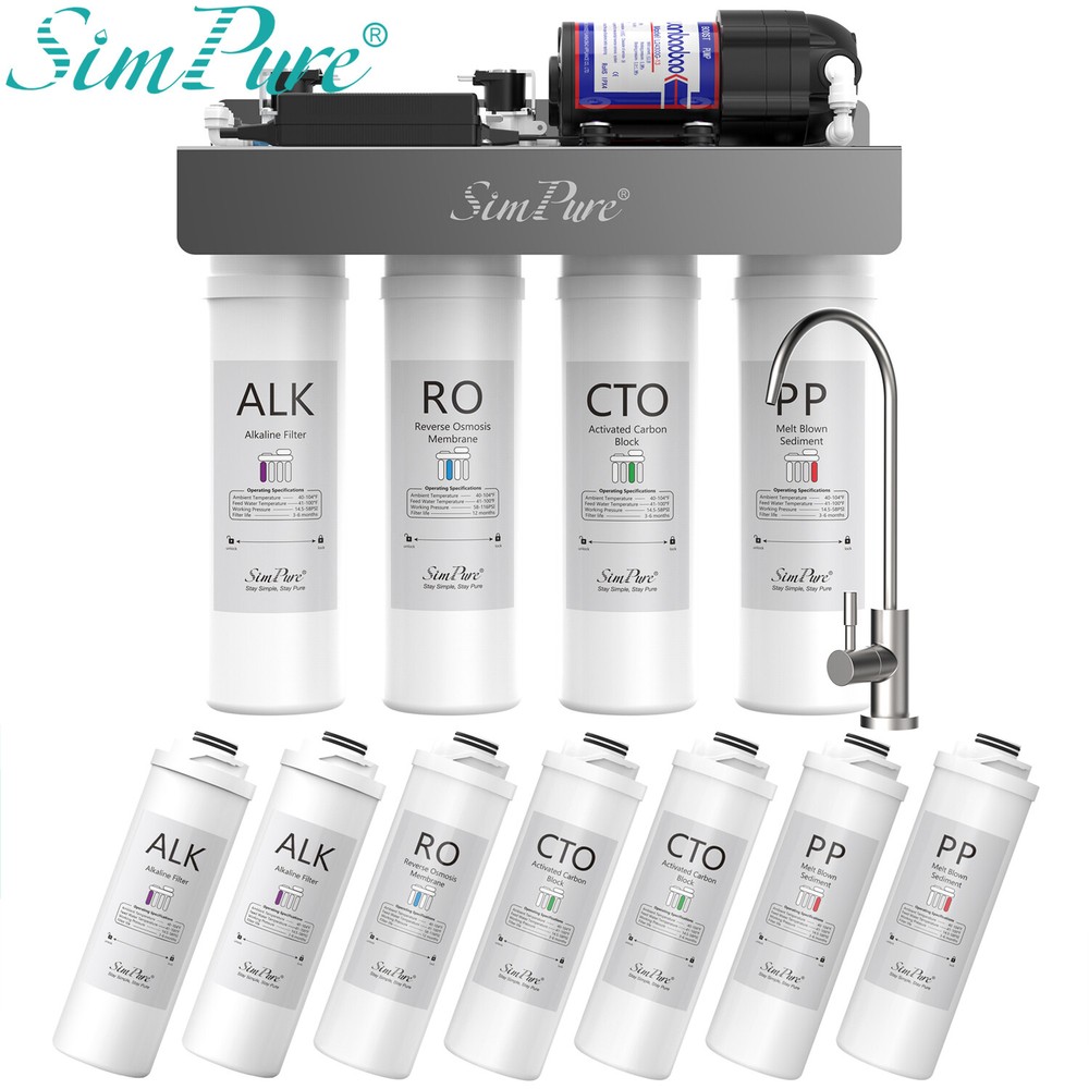WP2-400GPD Alkaline pH+ Tankless Water Filter RO Reverse Osmosis System 400G