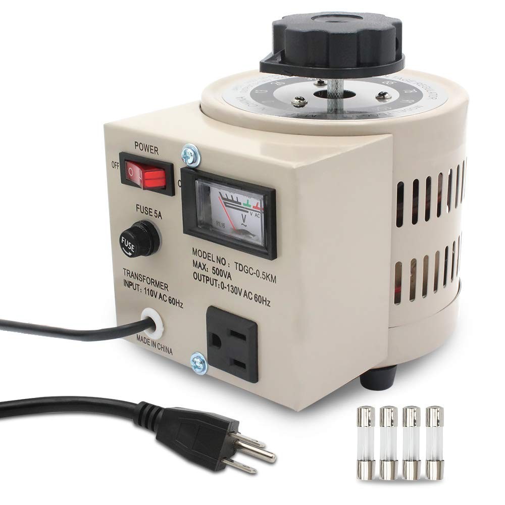 Variable Transformer Variable Voltage Regulator, 0-130V Output, 110V-120V Input,