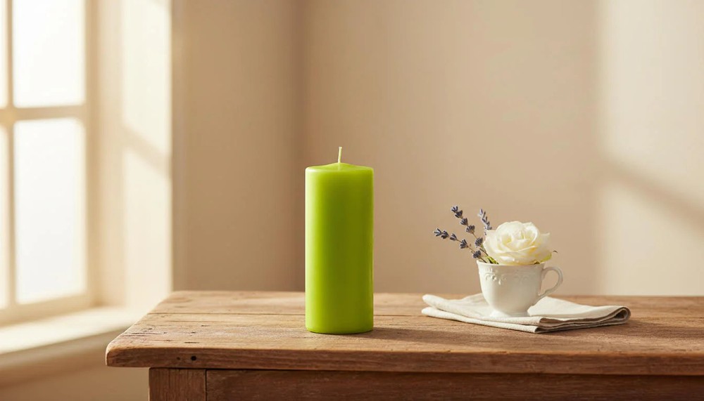 Olive Pillar Candle - Pack of 4