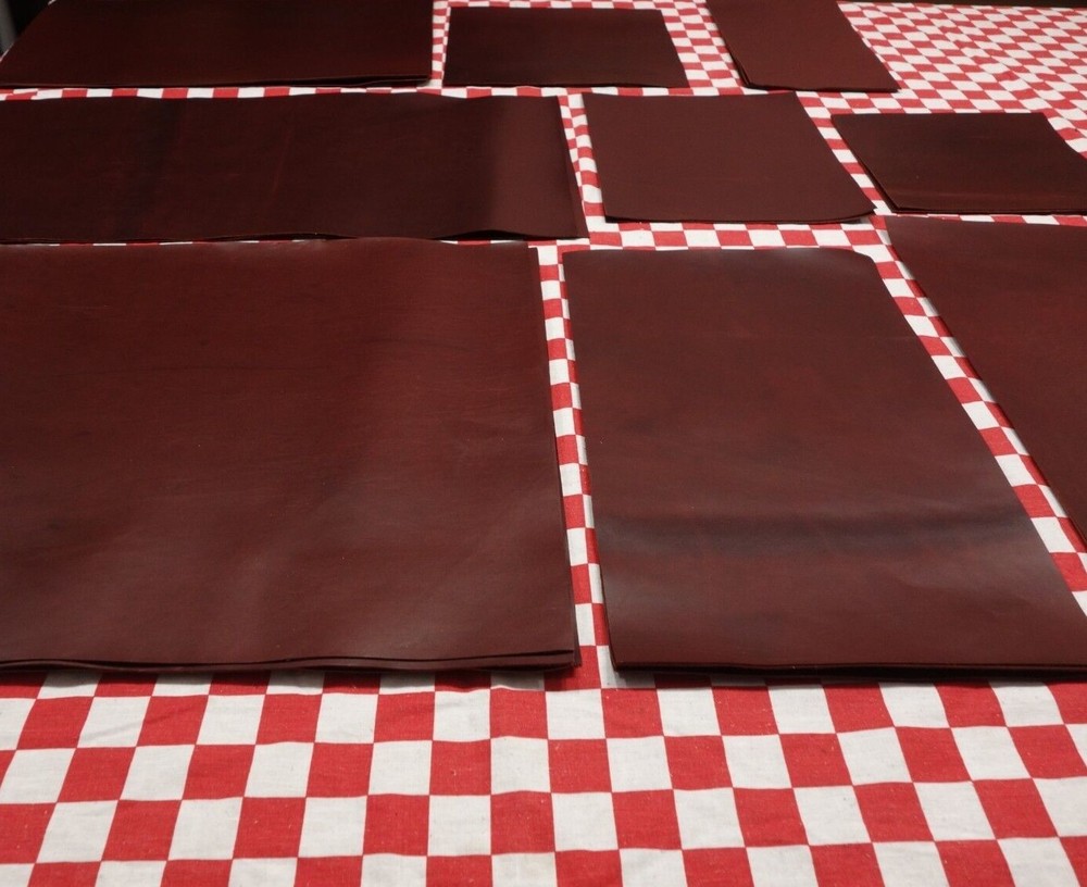 Horween  Burgundy  Leather Horsefront,  2 ounces thick. Select your size.
