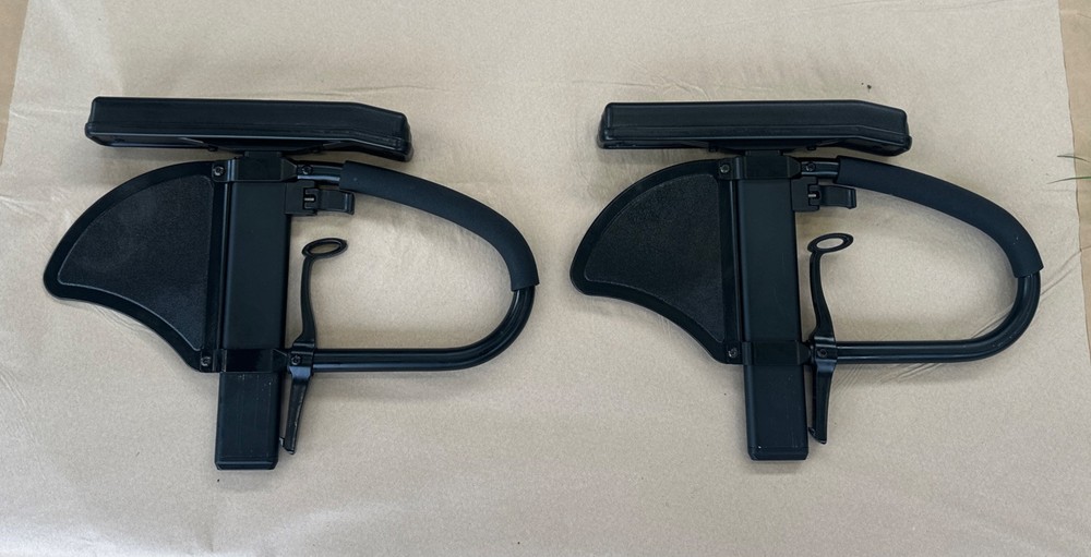 2 - QUICKIE 2 Single Post Wheelchair Armrest Side Assemblies Adjustible Height