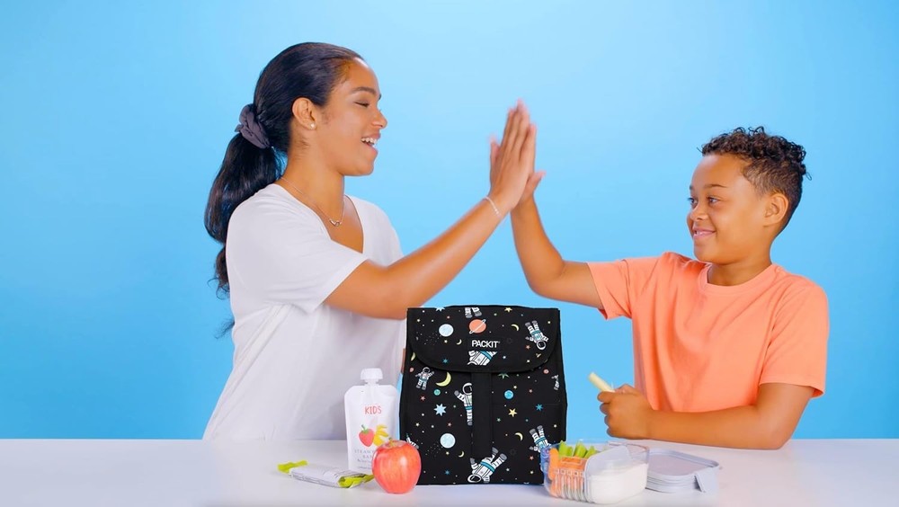 Freezable Lunch Sack Spaceman Built W/ EcoFreeze Technology Foldable Reusable