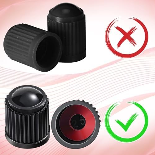 Plastic Tire Valve Stem Caps 20pc Black