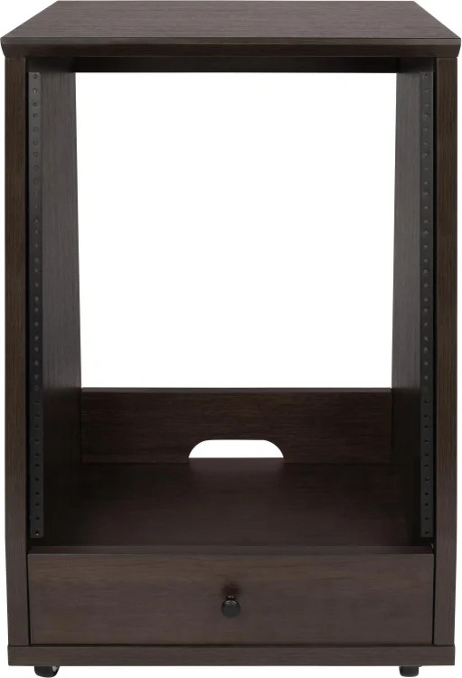Gator Frameworks Elite 12U Angled Studio Rack - Dark Walnut Brown