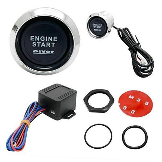 Push Start Button,  Car 12V LED Engine Start Push Button Switch Ignition Input