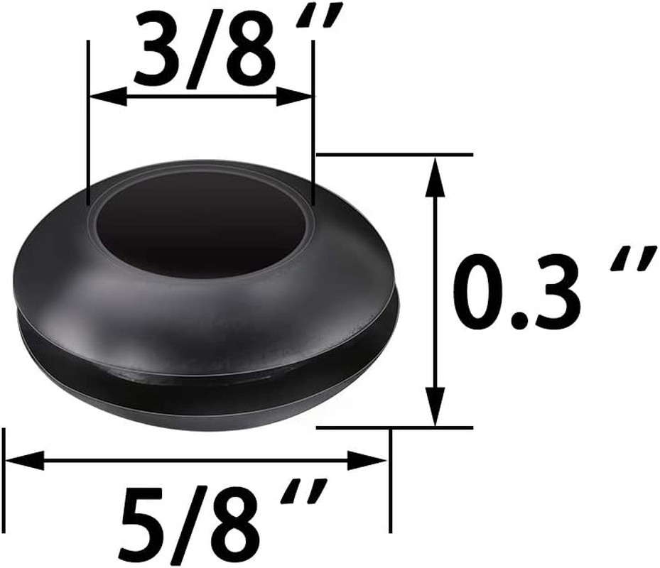 50 Packs Airlock Grommets for Fermenter Lids, 5/8" Outer Diameter, 3/8" Inner Di