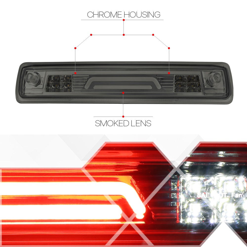 Smoke LED Bar Third [3rd] Brake Light Cargo Functioned for 15-18 Colorado/Canyon