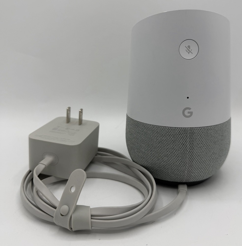 Google Home Smart Speaker White with Google Assistant Model HOME with Adapter
