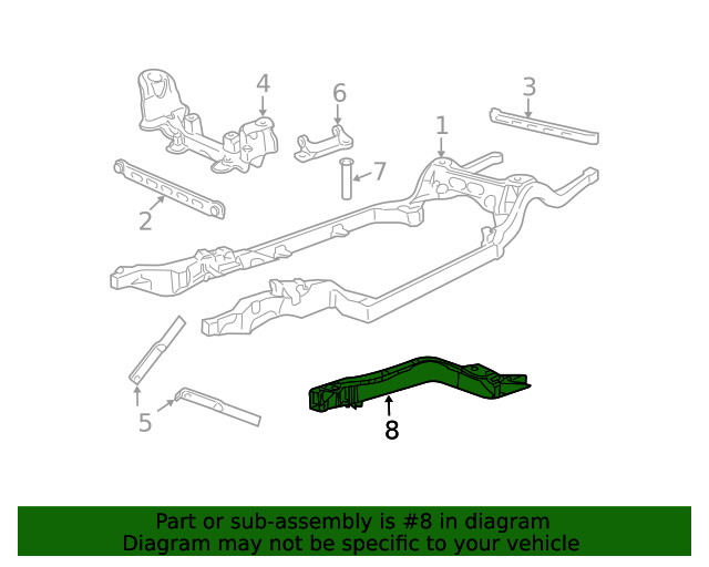 Genuine Ford Frame Rail End 3W1Z-5D059-AA