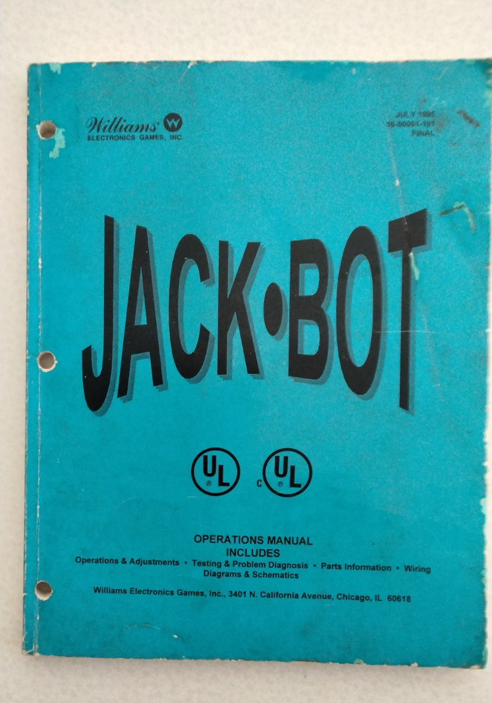 JACKBOT (WILLIAMS) OPERATIONS MANUAL - ORIGINAL