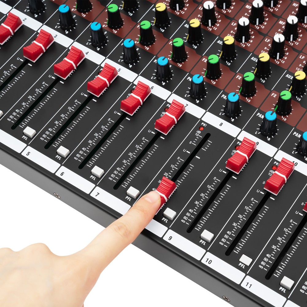 16-Channel Professional Mixer with Bluetooth, DSP & USB Connectivity
