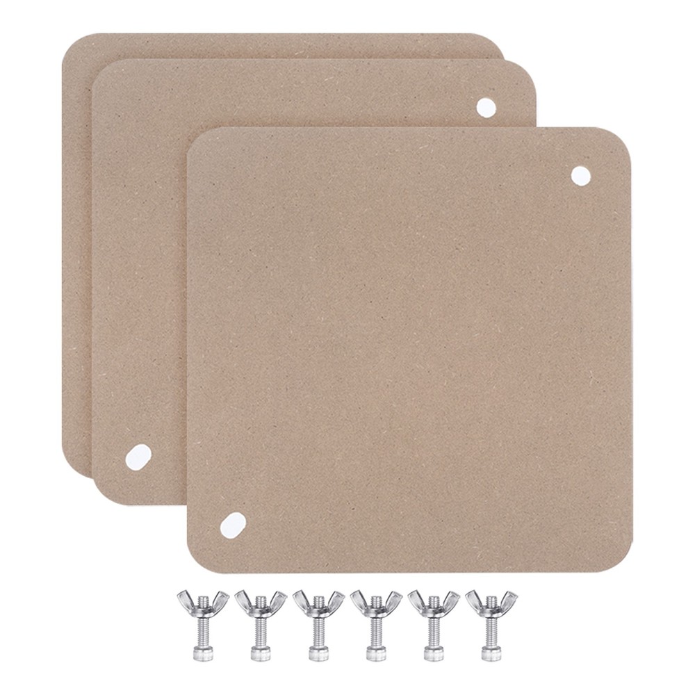 3 Pack 9" Pottery Wheel Bat, 1/3"Thick Square