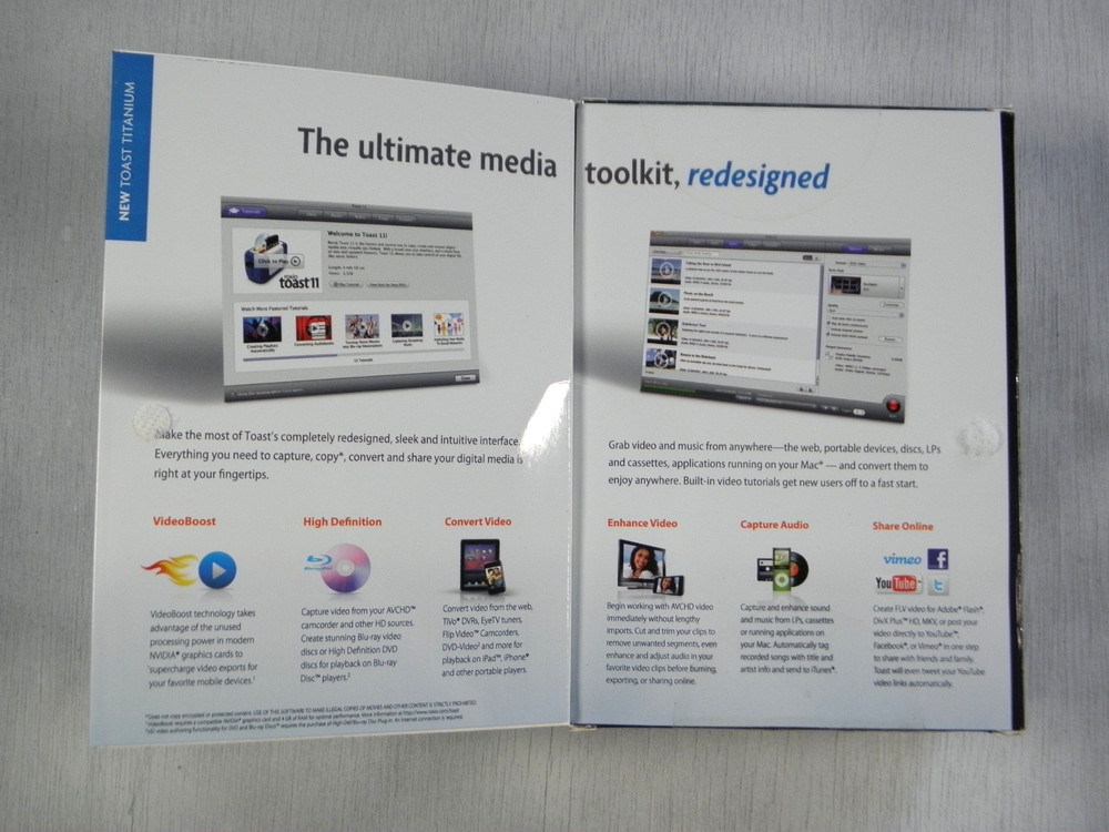 Roxio Toast 11 Titanium - Full Version for Mac - Create CDS, DVDS, & Blu-rays