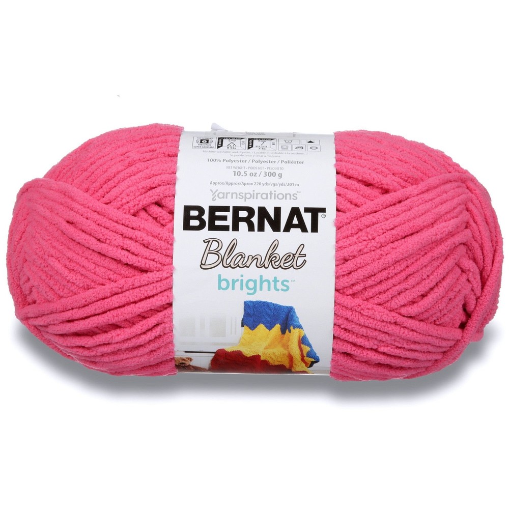 Bernat Blanket Bright Yarn, Pixie Pink 1 Pack