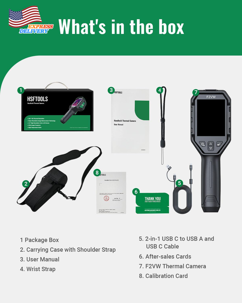 F2VW Thermal Camera 256X192 IR Resolution with 2MP Visual Camera