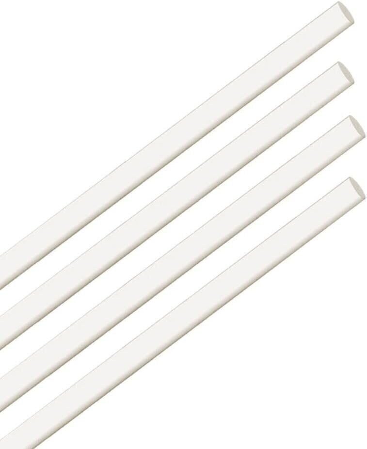 StewMac ABS Plastic Side Dot Material, White, 3/32" Diameter - 4 Pack