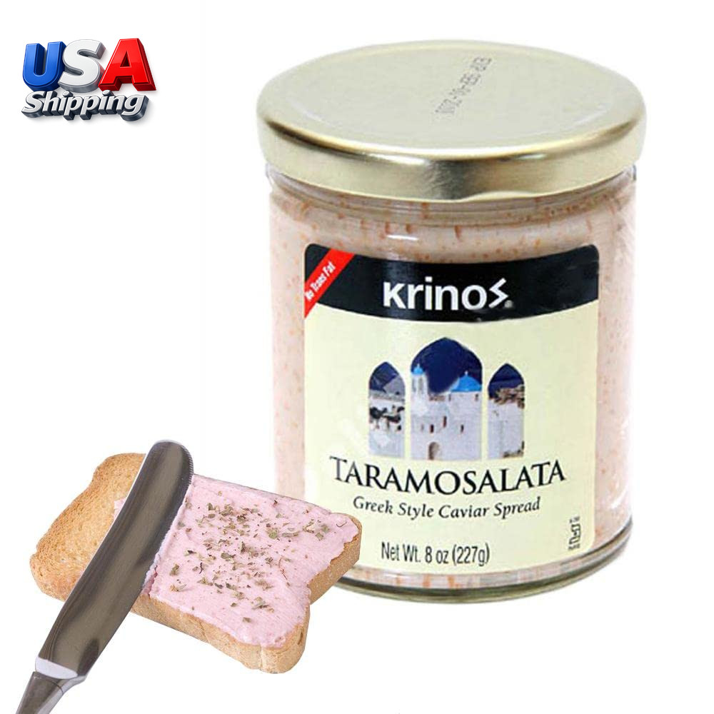 Taramosalata Greek Style Caviar Spread 8 Ounce Jar