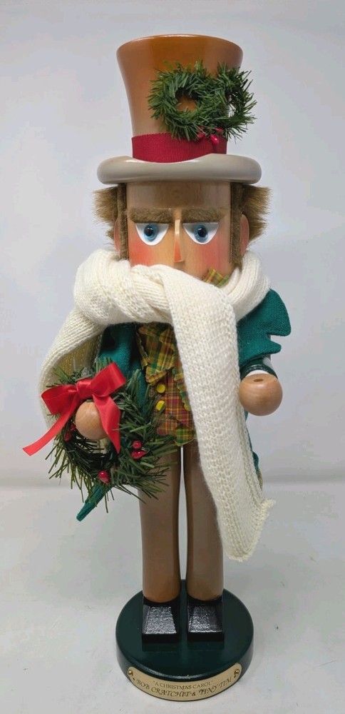 Steinbach German Nutcracker BOB CRATCHIT & TINY TIM 17.5" (Tiny Tim Missing)