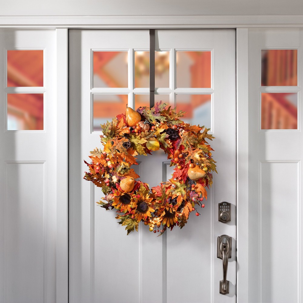 Adapt™ Adjustable Wreath Hanger, Top & Length Adjustable Version - Matte Brown