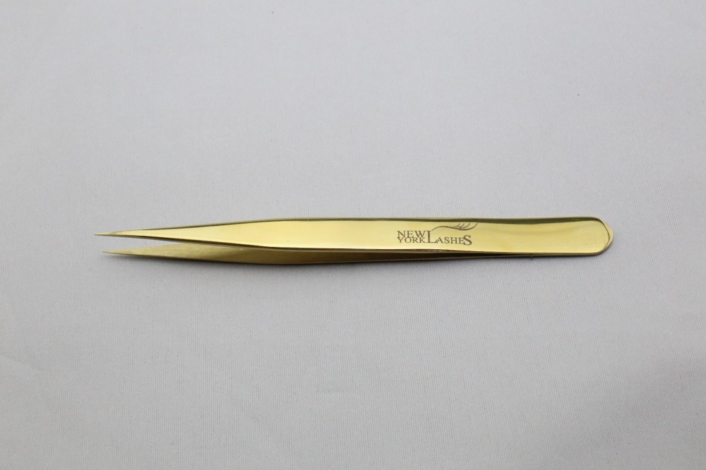 Eyelash Extension Tweezers Gold