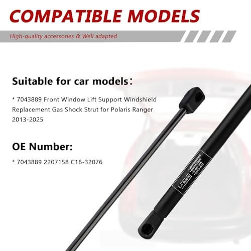 Front Window Lift Support for 2013-2025 Polaris Ranger, Windshield Support