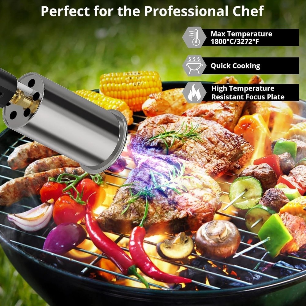 Versatile Campfire & Cooking Torch – Perfect for Searing & Caramelizing