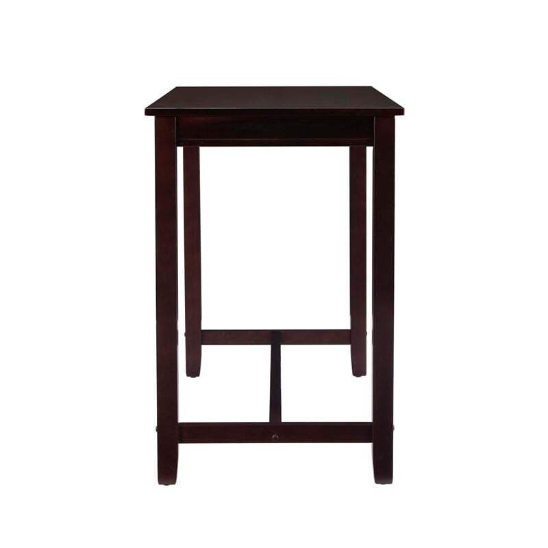 Linon Claridge 36" Wood Counter Height Pub Table in Walnut
