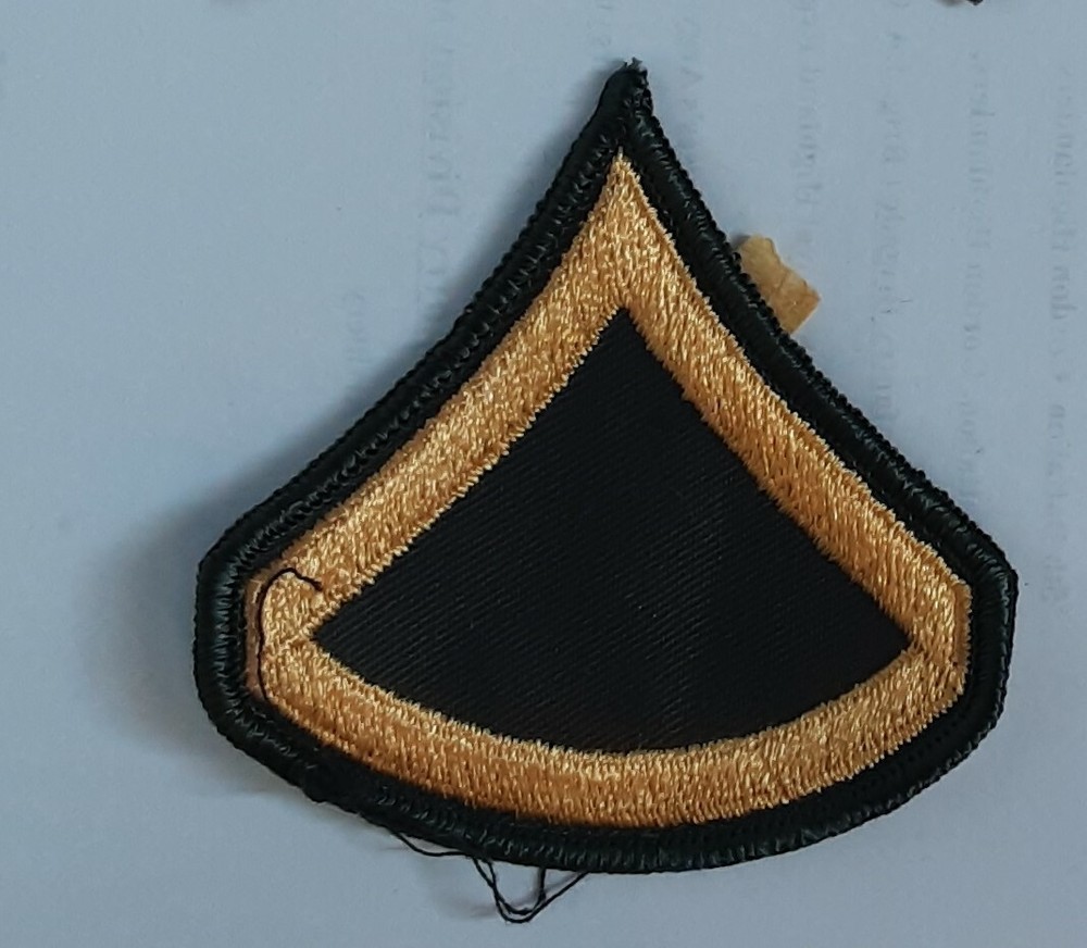 (pair) US Army PFC Private First Class rank insignia patch Cold War