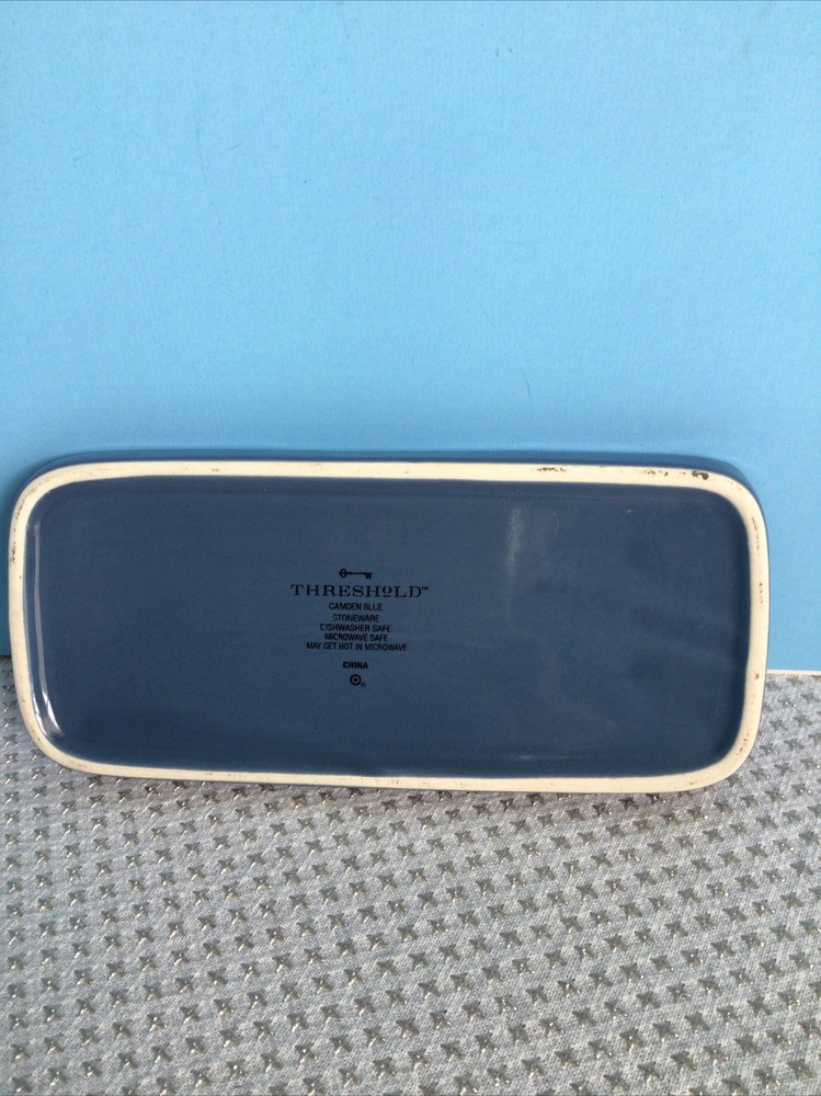Threshold Stoneware Covered Butter Dish - Camden Blue - New