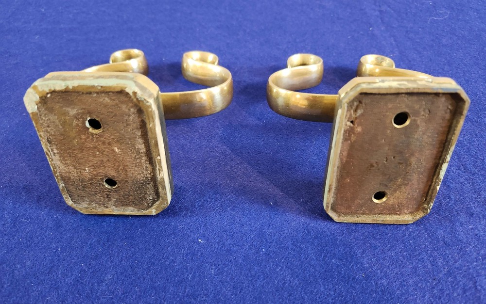 antique solid brass fireplace jacks to hold your fireplace tools