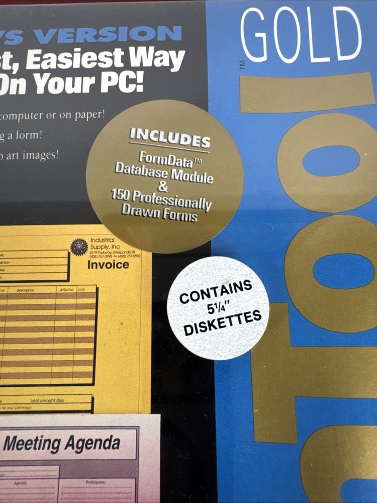 Vintage Sealed FormTool Version 3.0 GOLD PC Form Software 5.25 Diskettes IMSI