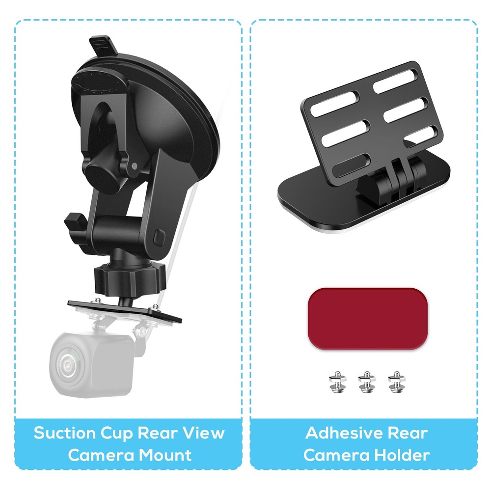 Rear Camera Mount(2 Pcs),Universal Rear Window Camera Mount,Adjustable Back W...