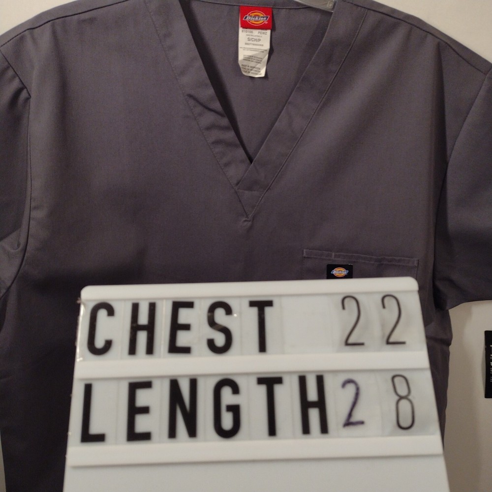 Dickies - EDS - Grey Scrub Top - Unisex Size Small - New With Tags