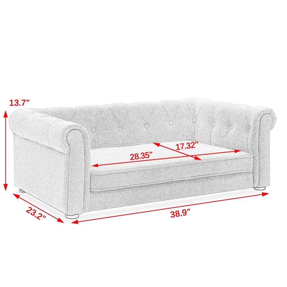 Elegant Rectangle Pet Bed for Medium and Large Dogs,Durable Elevated Dog Sofa B
