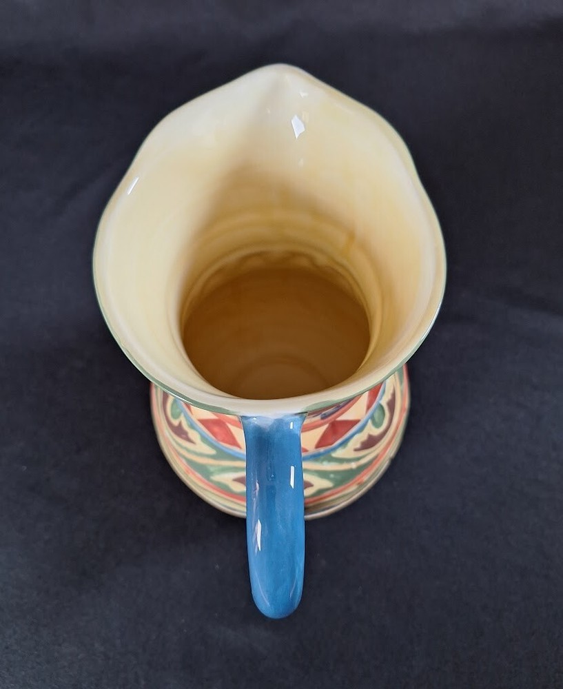 Handpainted Pitcher, "Navajo", Large, Colorful, Mint Condition