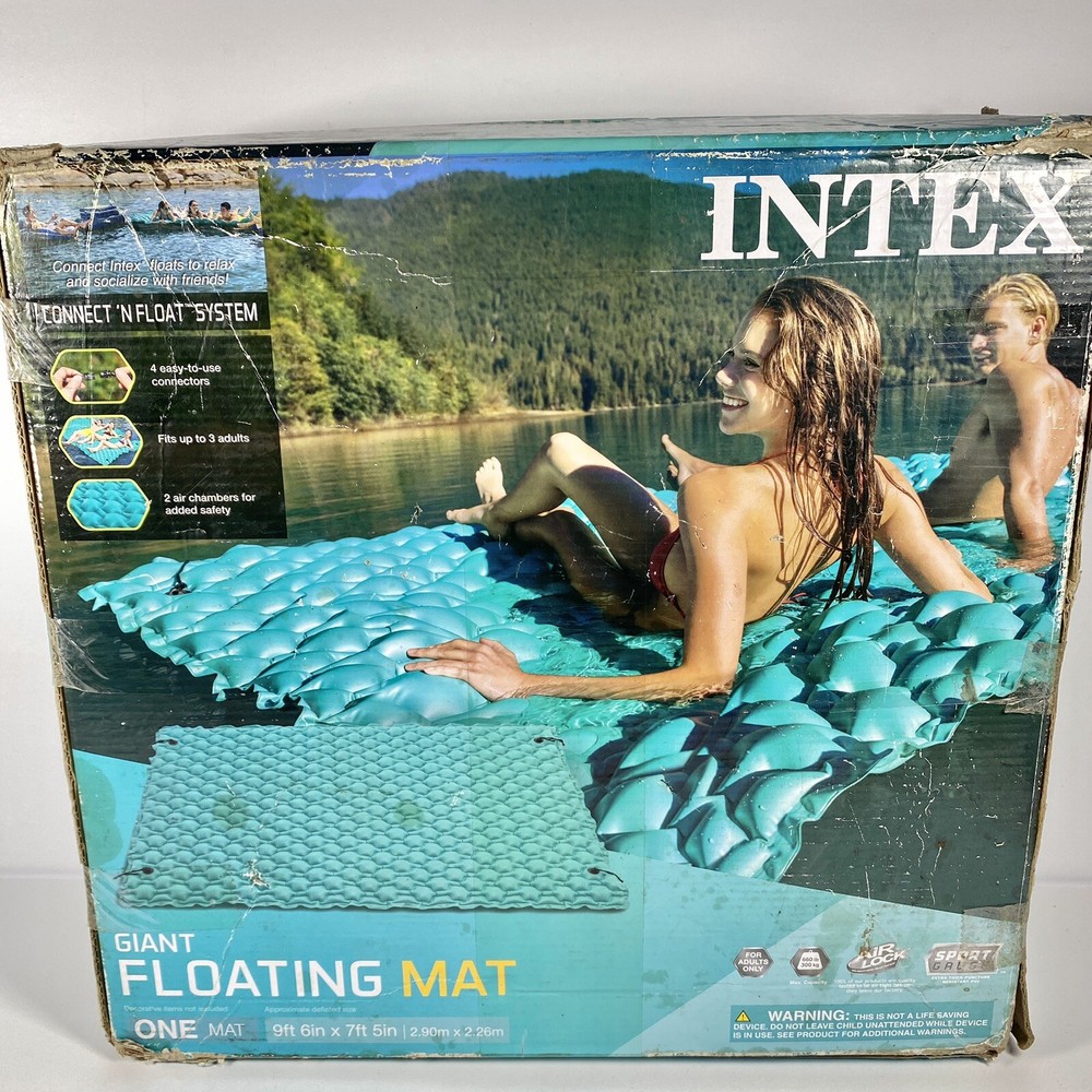 Giant Inflatable Mat  Intex 56841EP Floating Water Pool Lake Platform Open Box