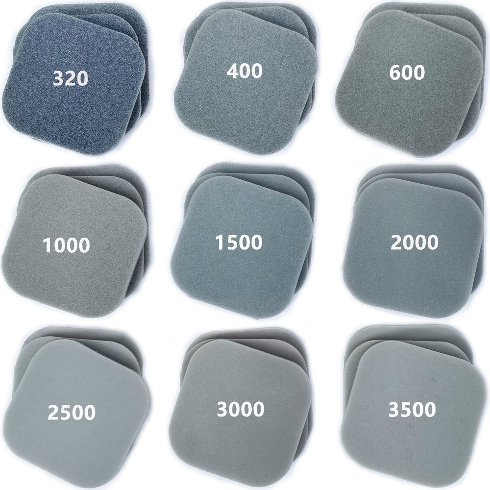 54 Pack Sanding Blocks, 9 Grits from 320 to 3500, Soft Touch Sanding Pads,2" ...