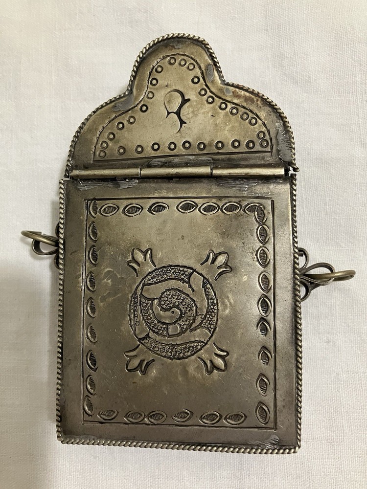 Moroccan Silver Over Brass Match Holder