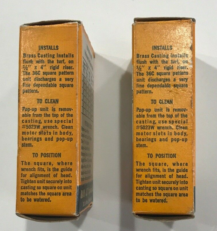 2 EMPTY Vintage Rain Jet Sprinklers No.36C Boxes Only