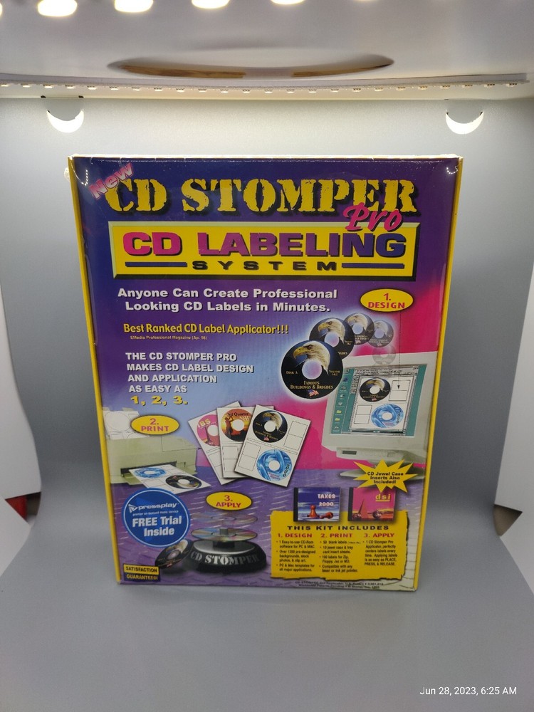 PRO CD-R LABELING SYSTEM - CD STOMPER KIT - Brand NEW Sealed