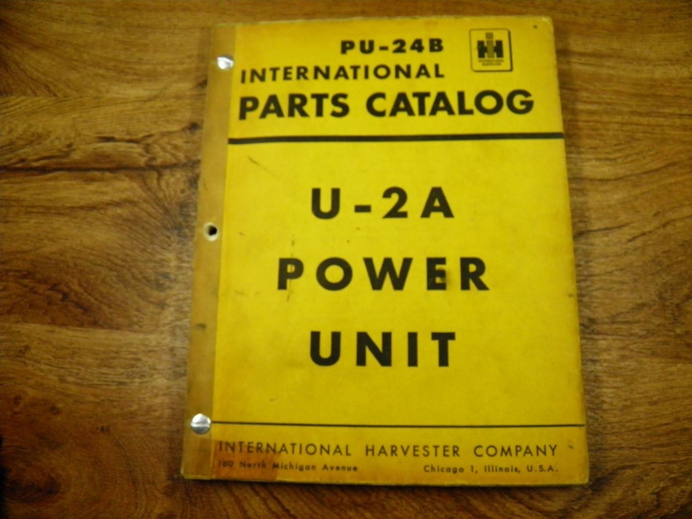 IH  INTERNATIONAL U-2A ENGINE POWER UNIT PARTS CATALOG PU-24B