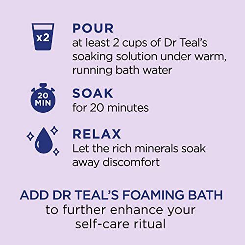 Dr Teal's Epsom Salt Soaking Solution, Soothe & 3 Pound (Pack of 1), White