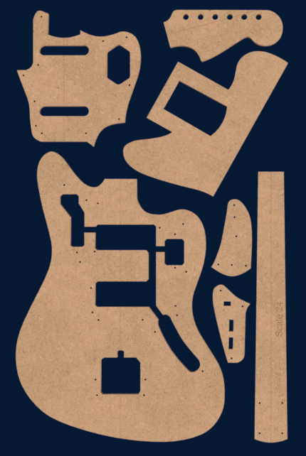 Fender Jaguar Full Template Set 0.50" MDF